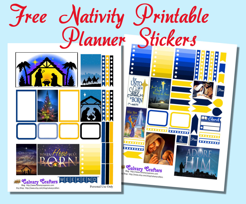 Free Nativity Printable Planner Stickers