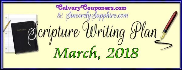 March Scripture Writing Plan