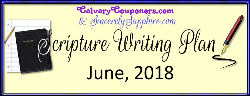 June 2018 Scripture Writing Plan