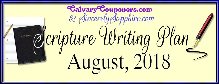 August 2018 scripture writing plan header
