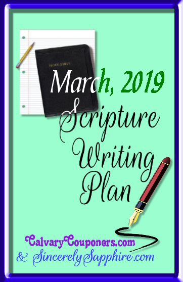 March 2019 scripture writing plan