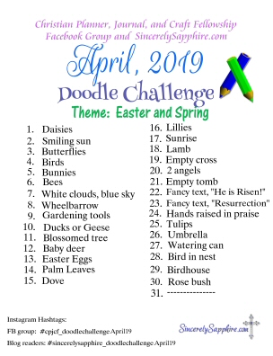 Doodle Challenge for April 2019 - Easter and Spring