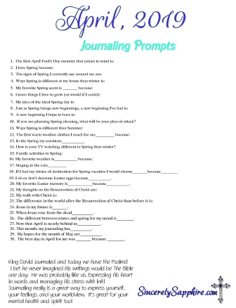 April 2019 journaling prompts