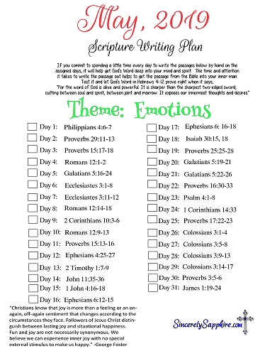 May 2019 scripture writing plan download