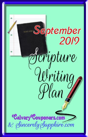 September 2019 Scripture Writing Plan