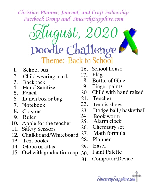August 2020 doodle challenge download here