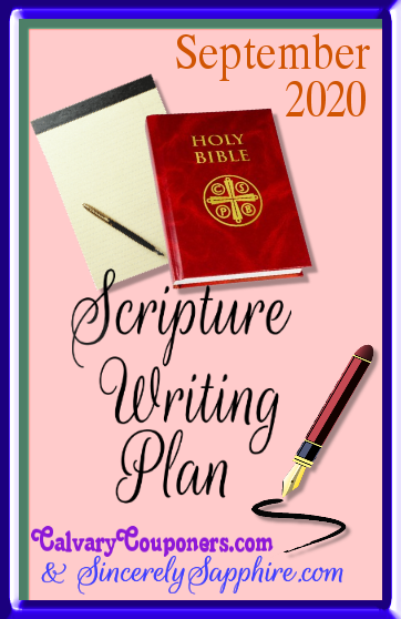 September 2020 Scripture Writing Plan header
