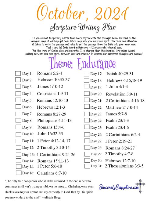 Click here for October 2021 scripture writing plan to download in PDF format