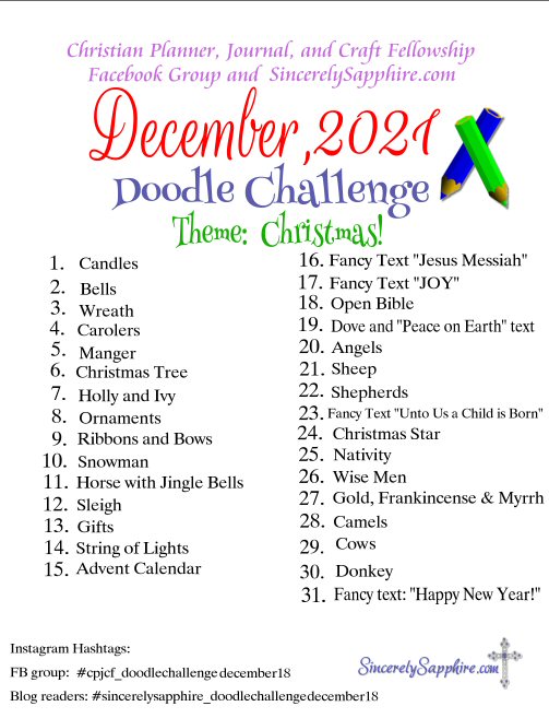 Click here for December 2021 doodle challenge