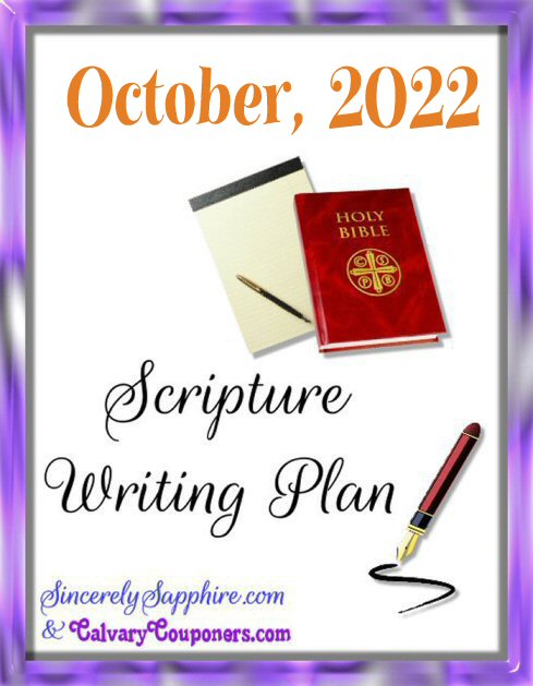 October 2022 scripture writing plan header