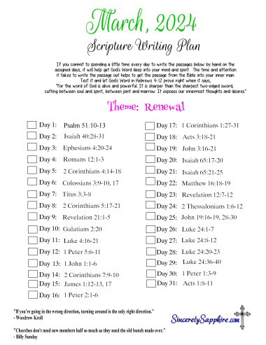 March 2024 scripture writing plan thumbnail