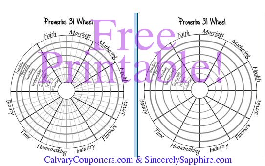 Free Printable Proverbs 31 Wheel Tracker