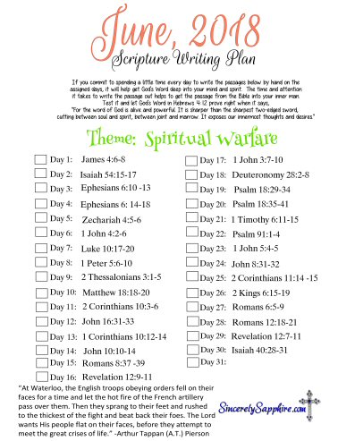 June 2018 scripture writing plan thumbnail