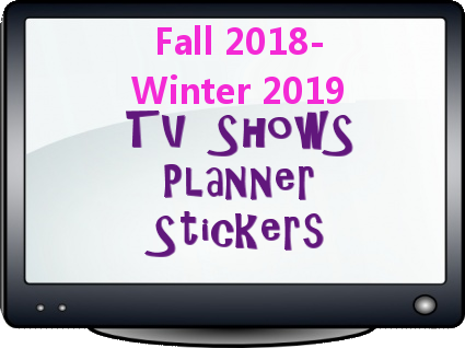 Printable Planner Stickers for TV shows 2018 2019