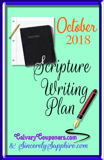 October 2018 Scripture writing plan