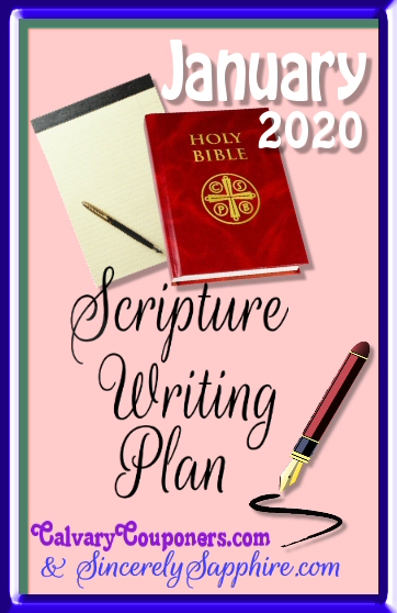 January 2020 scripture writing plan header