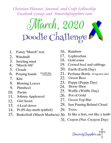 Click here for the full size pdf for the March 2020 doodle challenge