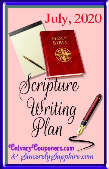 July 2020 scripture writing plan