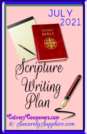 July 2021 scripture writing plan header