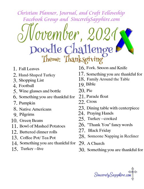 November 2021 doodle challenge header