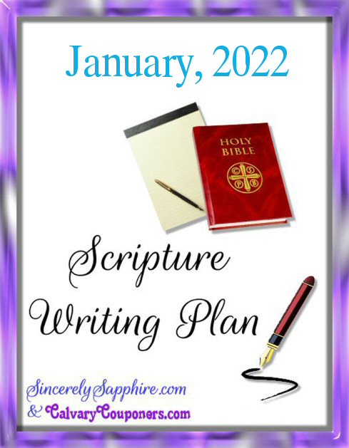 January 2022 Scripture Writing Plan -Self Control | Sincerely, Sapphire