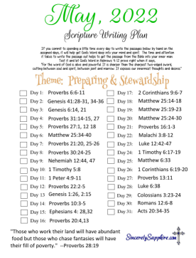 May 22 2022 scripture writing plan thumb