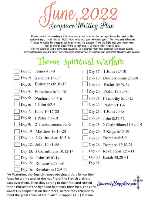 June 2022 scripture writing plan thumb