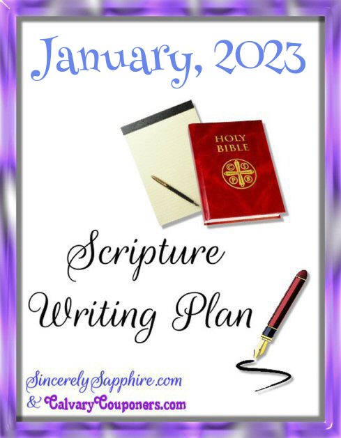 January 2023 Scripture Writing Plan Header