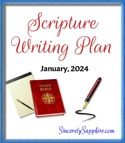 January 2024 Scripture Writing Plan -A Fresh Start