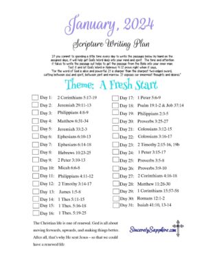 January 2024 Scripture Writing Plan_Sincerely Sapphire dot com and ...