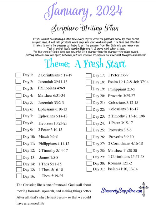January 2024 Scripture Writing Plan Thumb